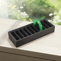 10-Slot Bracelet Tray Flannel Bracelet Display Tray Padded Open-Top for Jewelers, Collectors