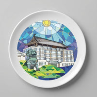 Artistic Bone China Plate, Pastoral Style 8-inch