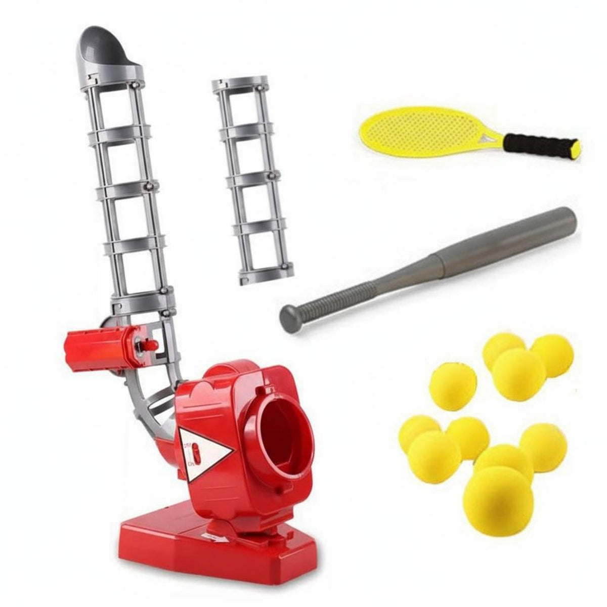 Parent-Child Interaction 2-in-1 Tennis Baseball Toy Great Gift 2 in 1 Baseball Tennis Pitcher for Toddlers, Parents, Outdoor, Backyard, Park