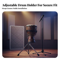 Hand Drum Stand Electroplated Finish African Drum Stand Heavy Duty Bracket for Drummers, Practice Sittings