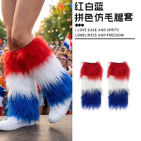 Halloween Carnival Three-Color Plush Leg Warmers and Skirt Set