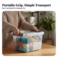 Clear Penduringic Box with Lid Stackable Household Storage particleresistant for Families