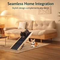 Dog Steps for Bed and Sofa with Portable Foldable Design, Wooden for Small Pets, Solid Wood Construction for Home Use