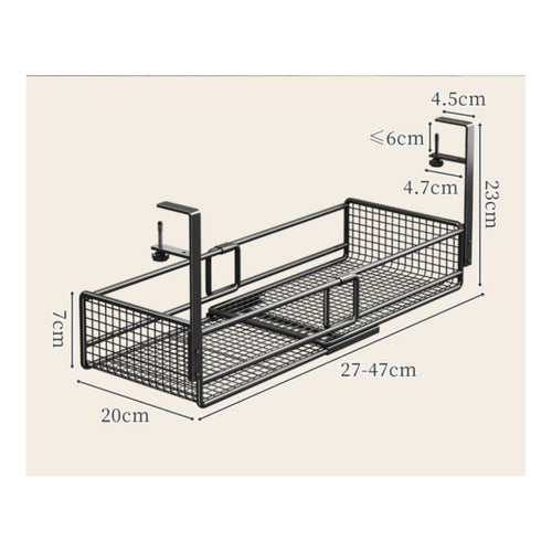 Under Desk Cable Tray Space Saving Router Holder Rack Large Capacity No Drill Wire Management Tray for Office