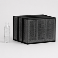 cooling unit Covers for Outside, Black Mesh cooling unit Cover Outdoor, Breathable Rectangular cooling unit Cover with Straps