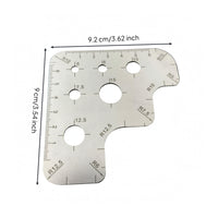 Radius Marking Ruler Easy to Read Leather Ruler Long-Lasting
