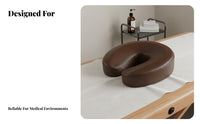 High-Density Foam U-Shaped Prone Pillow PU Leather Cover U-Shaped Face Pillow Ergonomic Design for Beauticians, Clients, Hospital, Spa, Home