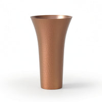 Metal Vase Small Hammered Vase Minimalist Vessel for Entryway, Office