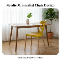 Spindle Back Chair Nordic Aesthetic Seating Furniture Long-Lasting Construction