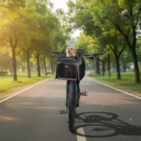 Feline Dog Bike Carrier Easy to Install Cycle Pet Bag Padded Straps for Cycling