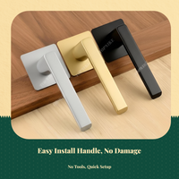 Matte black door handle, easy install