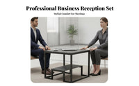 Upholstered Armchair Modern Design Reception Seating Wide Armrests for Clients