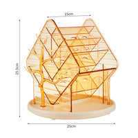 Rotating Cosmetic Organizer Clear Makeup Organizer with Rotating Base Compact Storage Shelf for Dressing Table
