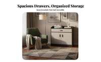 Modern Sideboard Cabinet Italian Design Dining Room Storage Cabinet Multi-Functional Kitchen Buffet Server for Homeowners, Families, Home Bar, Hallway