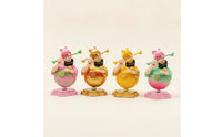 4 Pieces Deity Figurine with Spring Decorative Car Ornament Whimsical