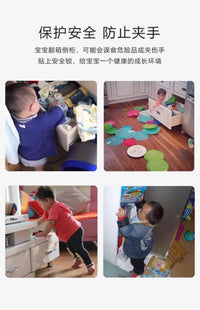 婴儿童锁扣抽屉扣防宝宝夹手安全锁防护防开推拉门冰箱柜子柜门锁