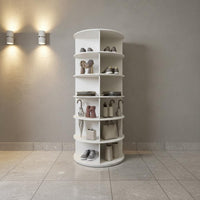 360 Degree Rotating Shelf Space Saving Rotating Shoe Rack Large Capacity Multi-Tier Storage Unit for Closet, Entryway