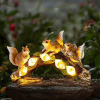 Outdoor Solar Light Resin Gnome Statue Lawn Decoration