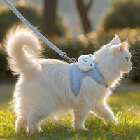 Cat Harness and Leash Set, Soft Polyester Cat Walking Vest with Adjustable Strap, No Pull Vest Harness for Safe Outdoor Walking for Small Pets