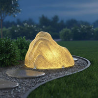 Solar Rock Light Waterproof Stone-Shaped Lamp Decorative Stone Lamp LED Solar Pebble Light Textured Surface for Courtyard, Lawn