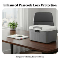 Combination Lock Safe Box Sturdy Design Combination Lock Box Stackable for Home