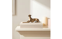 Dog Figurine Shiny Metal Dog Sculpture Modern for Homeowners, Art Collectors