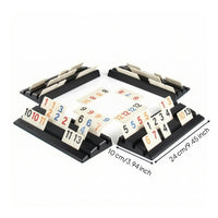 Compact Tile Game Set with Racks Sturdy Tabletop Tile Game Portable Storage Bag Easy to Learn for Family, Adults and Kids