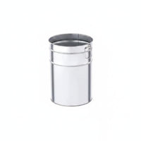 Galvanized Trash Can Insert Polished Finish Metal Trash Can Liner Rust Resistant