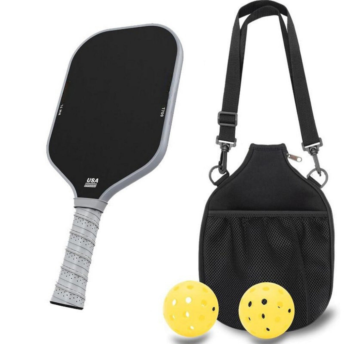 16mm Thick Core T700 Pickleball Paddle Frosted Surface T700 Carbon Pickleball Paddle Includes Carrying Bag for Indoor, Training, Tournaments