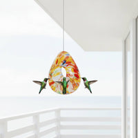 Hanging Glass Bird Feeder Decorative Bird Feeder with Hanging Cord for Gardeners