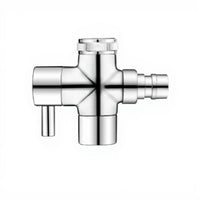 Brass Faucet Splitter, Double Outlet Adapter, Kitchen Sink Connector, Universal Copper Converter