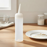 Press Bottle Reusable Condiment Press Bottle Leak-Resistant Refillable Sauce Dispenser for Restaurant, BBQ, Picnic