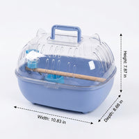 Portable Bird Cage and Transparent Bird Carrier, Lightweight Handheld Bird Cage with Standing Perch for Parrot Travel, Multiple Colors