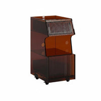 Rolling Clear Cabinet Transparent frame Rolling Drawer Cart Movable with casters