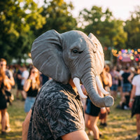 Realistic Elephant Mask Full-Head Elephant Face Mask Costume Oversized for Adults, Cosplayers, Theater