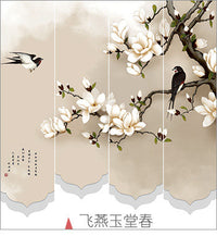 新中式卧室床边遮挡帘搁挡帘床遮挡隔断帘阳台晾衣区软隔断屏风帘
