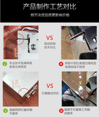 不锈钢密码箱带锁的小匣子家用文件箱子储物柜铁皮盒子手机收纳箱 挂锁＋密码18*13*11小号 不要投钱口
