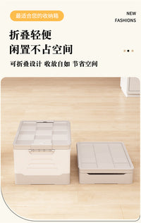 学生教室用桌下书本收纳箱带滑轮拉杆折叠透明收纳盒装书储物箱子