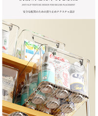 透明收纳盒子桌面化妆品面膜整理储物盒家用厨房塑料亚克力零食筐