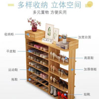 多层简易鞋架收纳鞋柜创意鞋架储物架创意门口仿实木收纳鞋架子