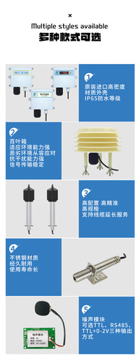 噪声传感器分贝测试仪485检测环境声音多信号输出高精度测量噪音