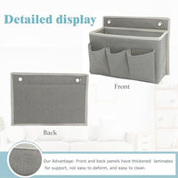Bedside Storage Hanging Bag, Multi-layer Cloth Organizer, Wall-mounted, Dorm Use