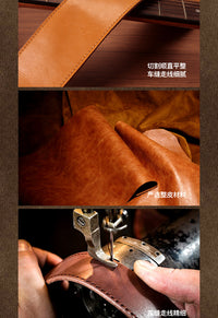 Soldier Leather Guitar Strap for Classical, Acoustic, Electric, Bass Guitar