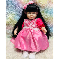 KEIUMI Reborn Smile Vinyl Baby Doll with Four Teeth, 55 cm, Educational Companion Doll for Girls