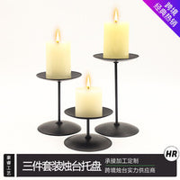 European Style Vintage Candle Holder, Iron, Spray-Painted, for Home Decor