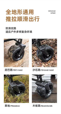 Outdoor Camping Cart Foldable Lightweight Portable Fishing Cart Camping Trolley
