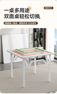 Folding Multi-Function Square Table for Mahjong and Dining