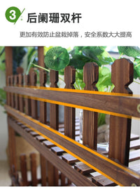 Wooden Multi-tier Plant Stand with Wheels for Balcony and Garden