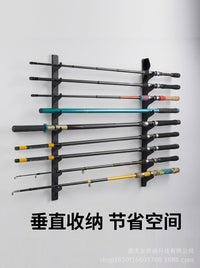 Metal Multi-Slot Fishing Rod Ceiling Mount Hanger with Wall Display Rack