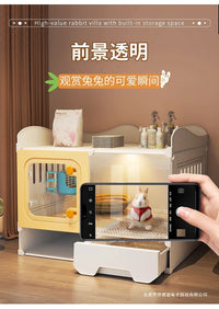 Rabbit Cage with Toilet for Small Pets